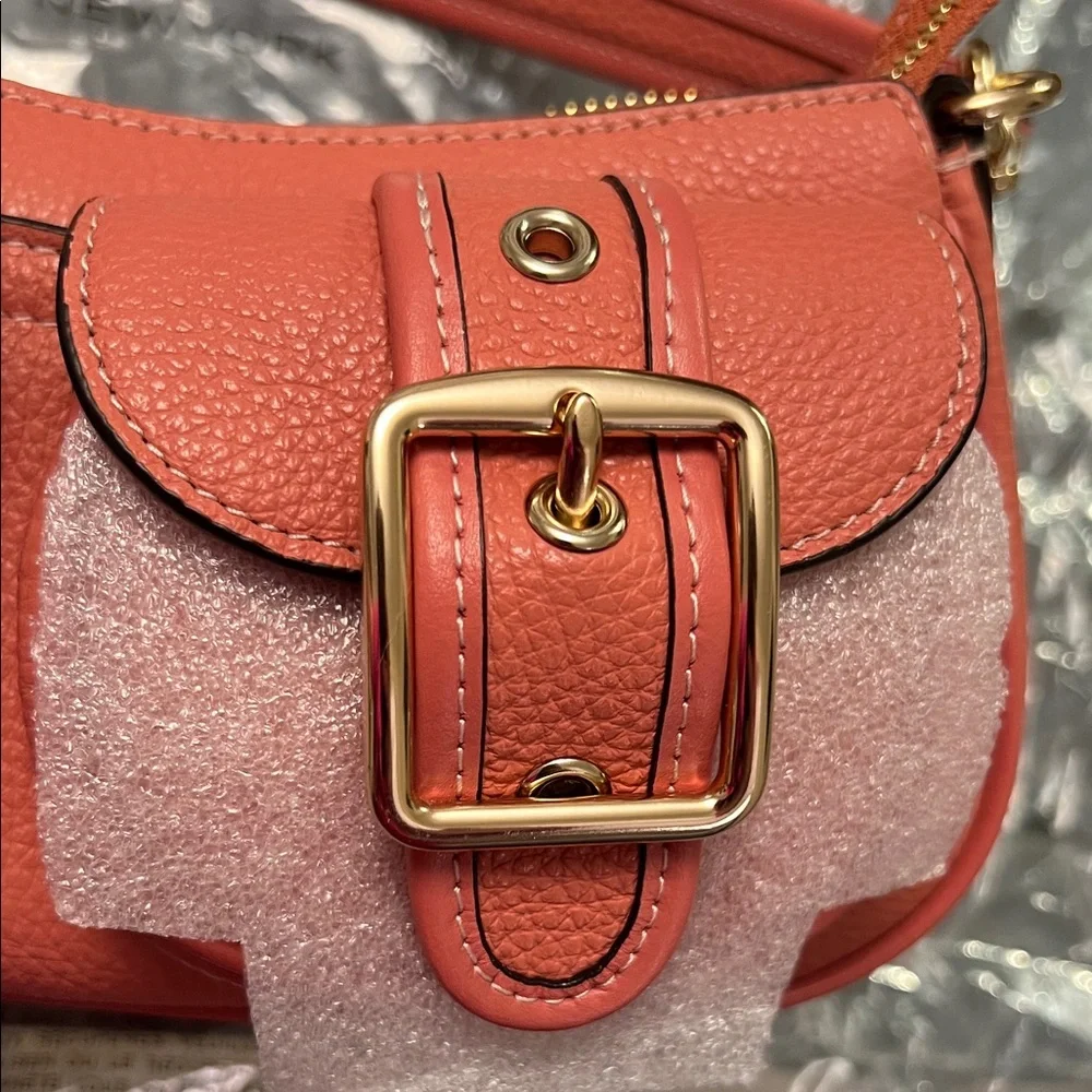 Coach Ashton Burnt Coral Shoulder Bag NWT - Picture 5 of 8